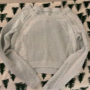 Lululemon Light Blue Knit Cropped Sweater
